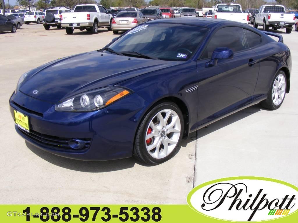 2007 Tiburon SE - Regatta Blue / Black/Red photo #1