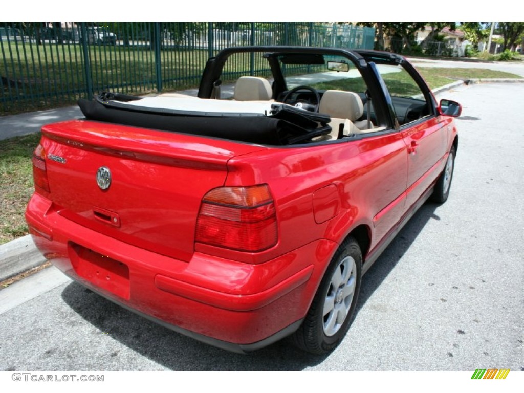 2001 Cabrio GLX - Tornado Red / Beige photo #18