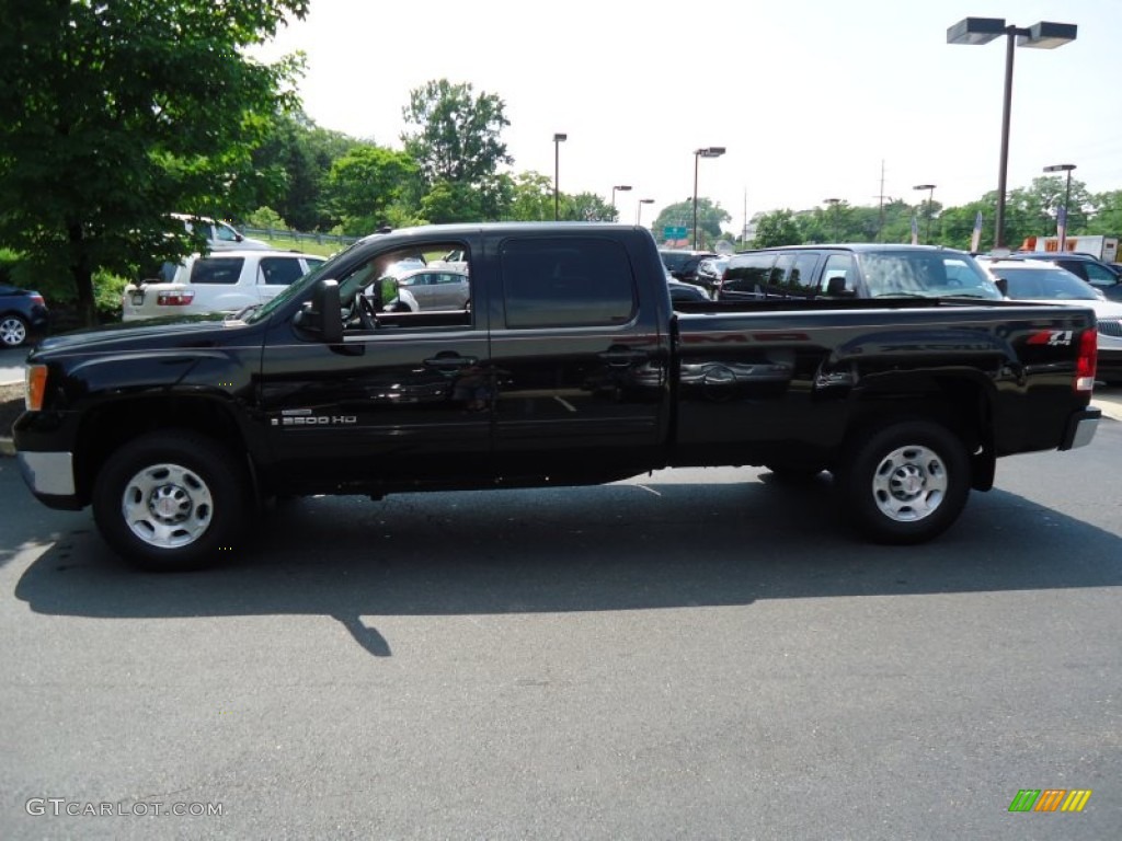 2007 Sierra 2500HD SLT Crew Cab 4x4 - Onyx Black / Ebony Black photo #4