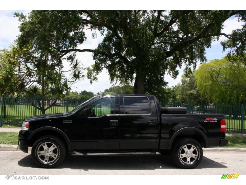 2004 F150 FX4 SuperCrew 4x4 - Black / Black photo #3