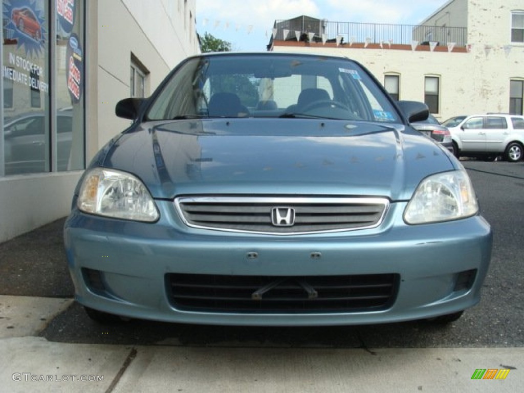 2000 Civic LX Sedan - Iced Teal Pearl / Gray photo #2