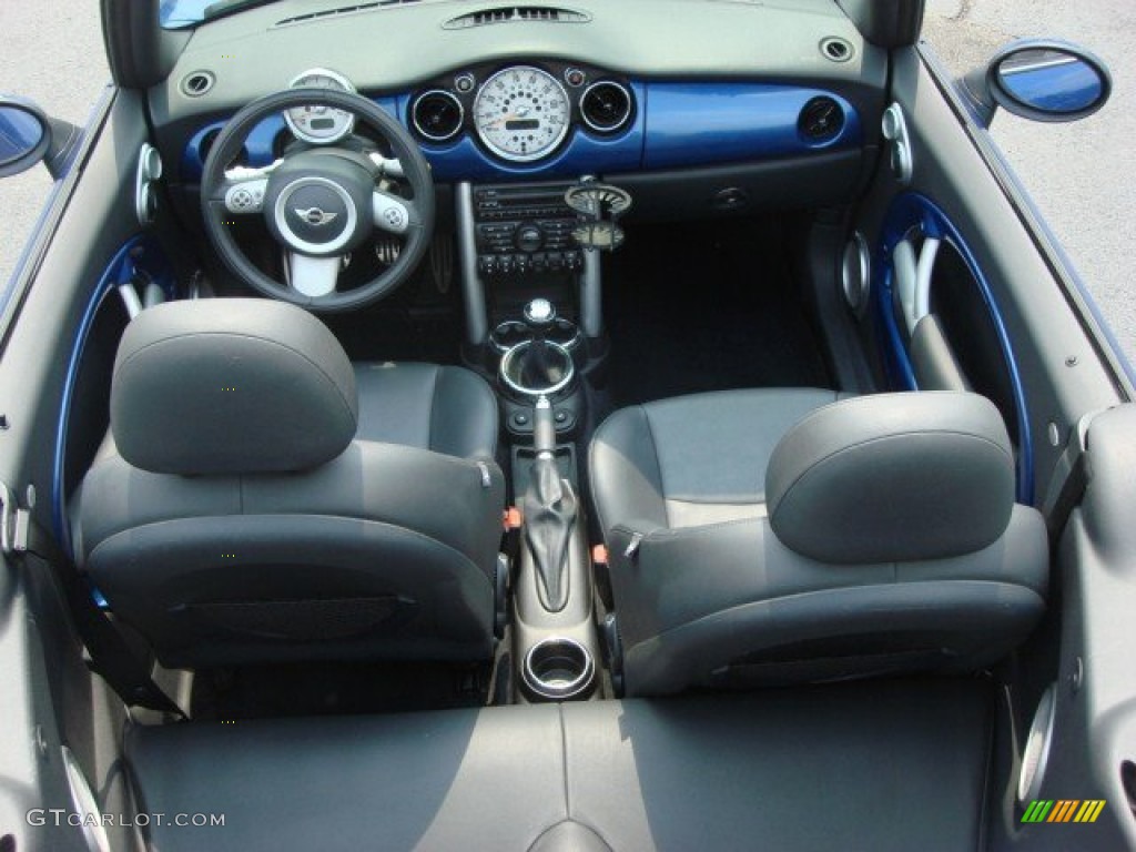 Panther Black Interior 2005 Mini Cooper S Convertible Photo #51071510