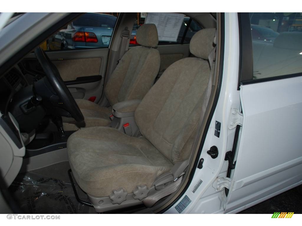 2002 Elantra GLS Sedan - Nordic White / Beige photo #12