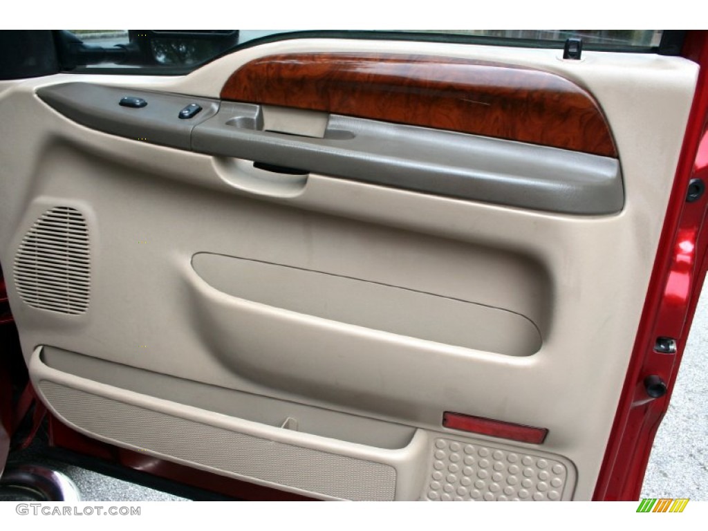 2003 Ford F350 Super Duty Lariat Crew Cab 4x4 Dually Medium Parchment Door Panel Photo #51072371