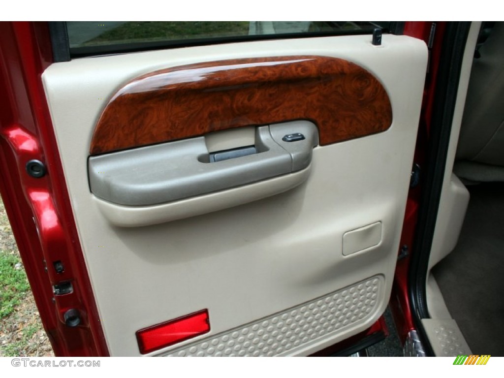 2003 Ford F350 Super Duty Lariat Crew Cab 4x4 Dually Medium Parchment Door Panel Photo #51072395