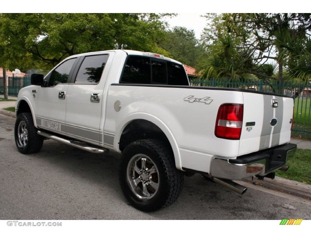 2005 F150 Lariat SuperCrew 4x4 - Oxford White / Black photo #6