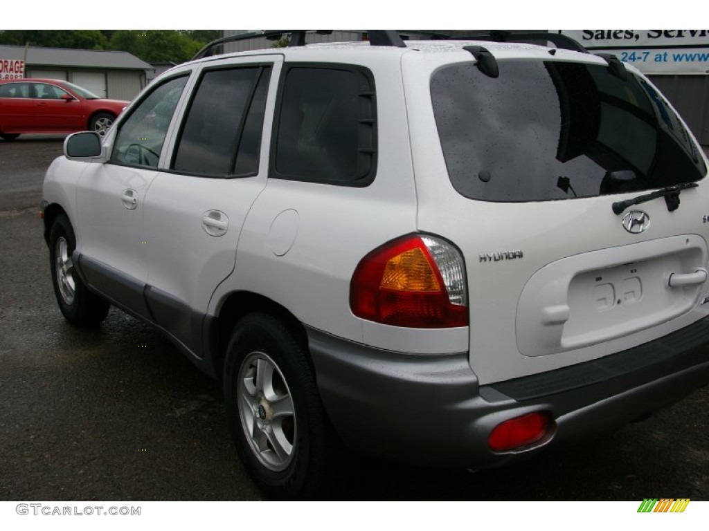 2004 Santa Fe GLS 4WD - Nordic White / Beige photo #16