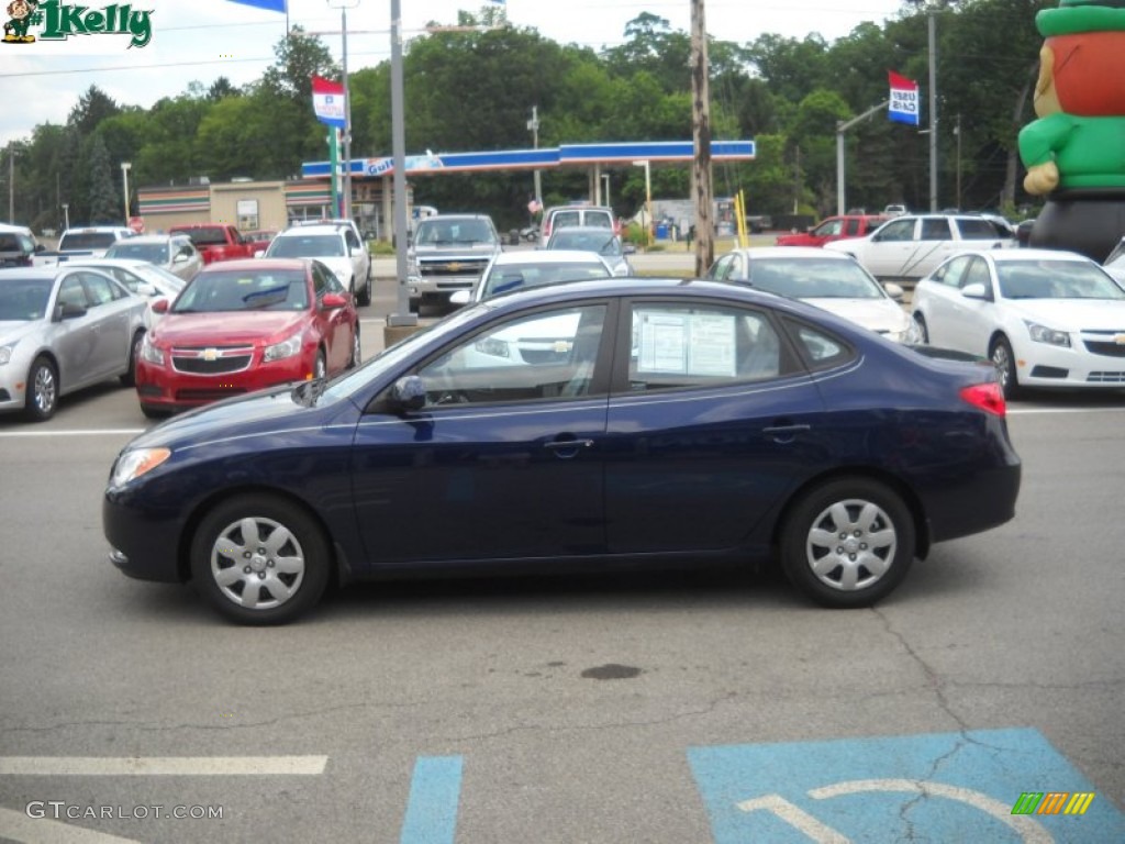 2009 Elantra SE Sedan - Regatta Blue / Gray photo #6
