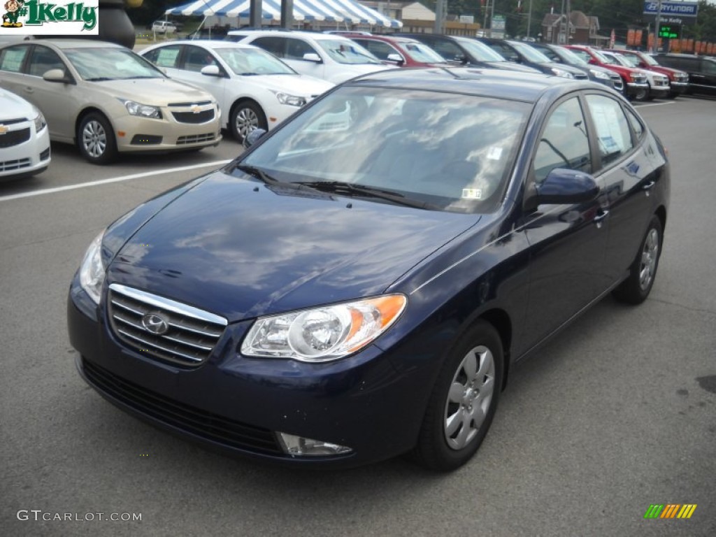 2009 Elantra SE Sedan - Regatta Blue / Gray photo #7
