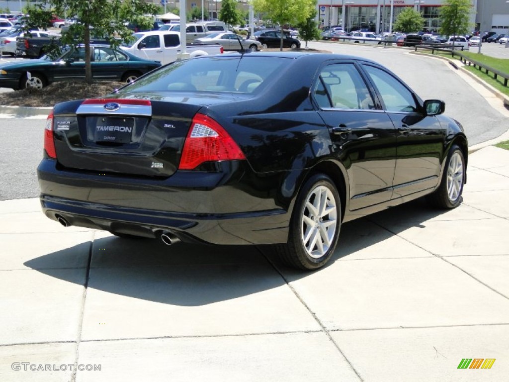 2010 Fusion SEL V6 - Tuxedo Black Metallic / Medium Light Stone photo #5