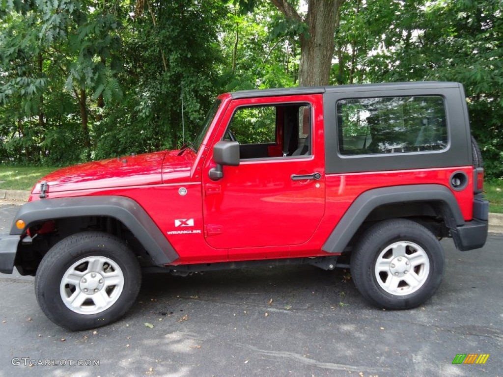 Red Rock Crystal Pearl 2008 Jeep Wrangler X 4x4 Right Hand Drive Exterior Photo #51078185