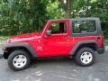  2008 Wrangler X 4x4 Right Hand Drive Red Rock Crystal Pearl