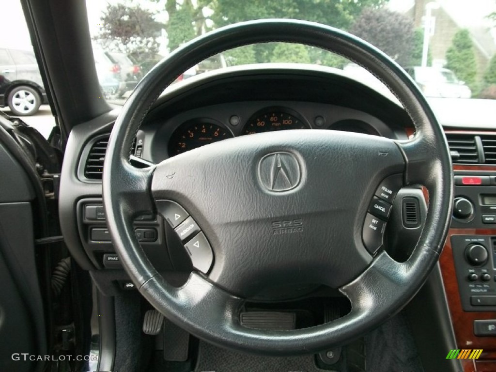 2000 Acura RL 3.5 Sedan Ebony Steering Wheel Photo #51081488