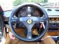 1986 Ferrari 328 Tan Interior Steering Wheel Photo