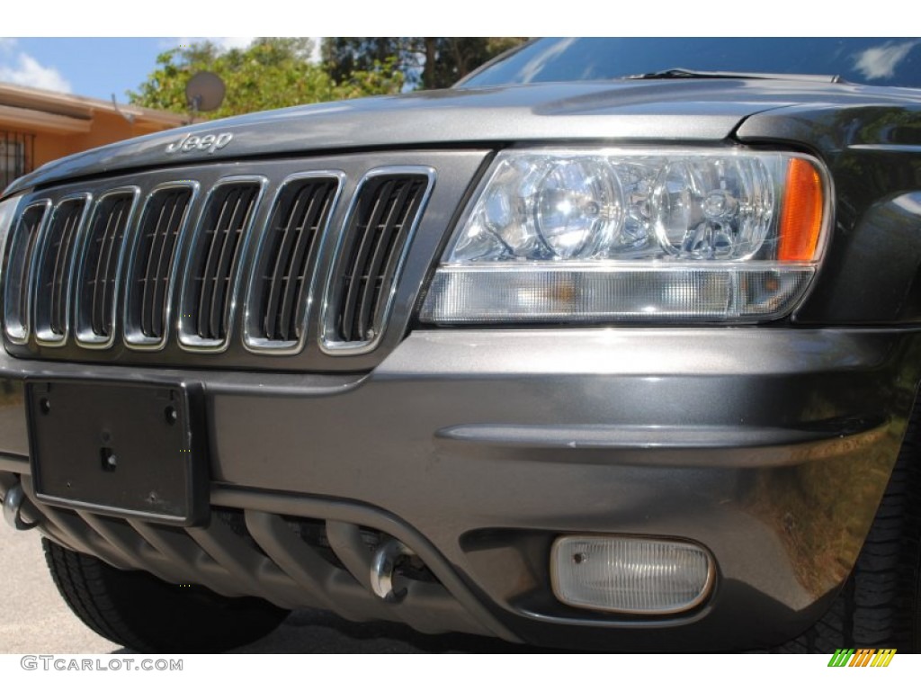 2002 Grand Cherokee Overland 4x4 - Graphite Metallic / Dark Slate Gray/Light Slate Gray photo #16