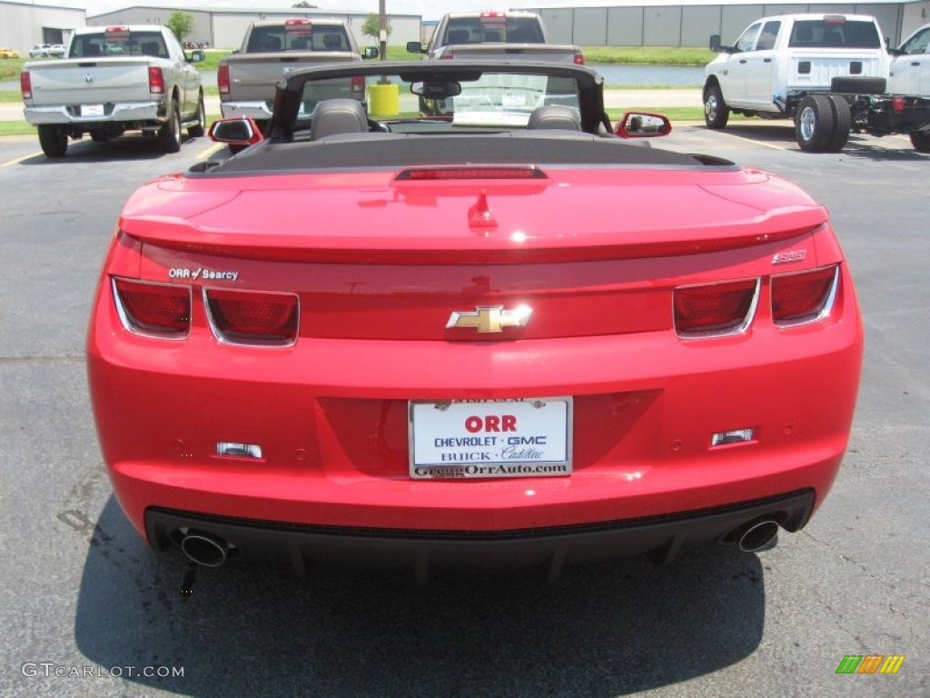 2011 Camaro SS/RS Convertible - Victory Red / Black photo #6
