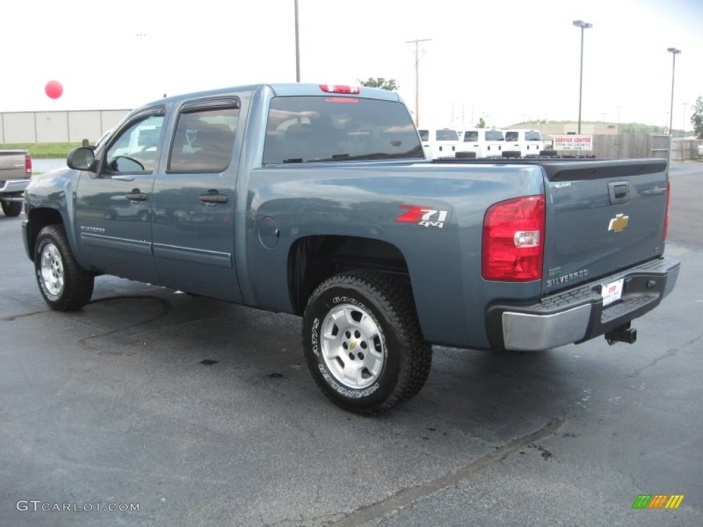 2011 Silverado 1500 LT Crew Cab 4x4 - Blue Granite Metallic / Light Titanium/Ebony photo #7