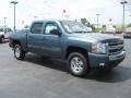 2011 Blue Granite Metallic Chevrolet Silverado 1500 LT Crew Cab 4x4  photo #3