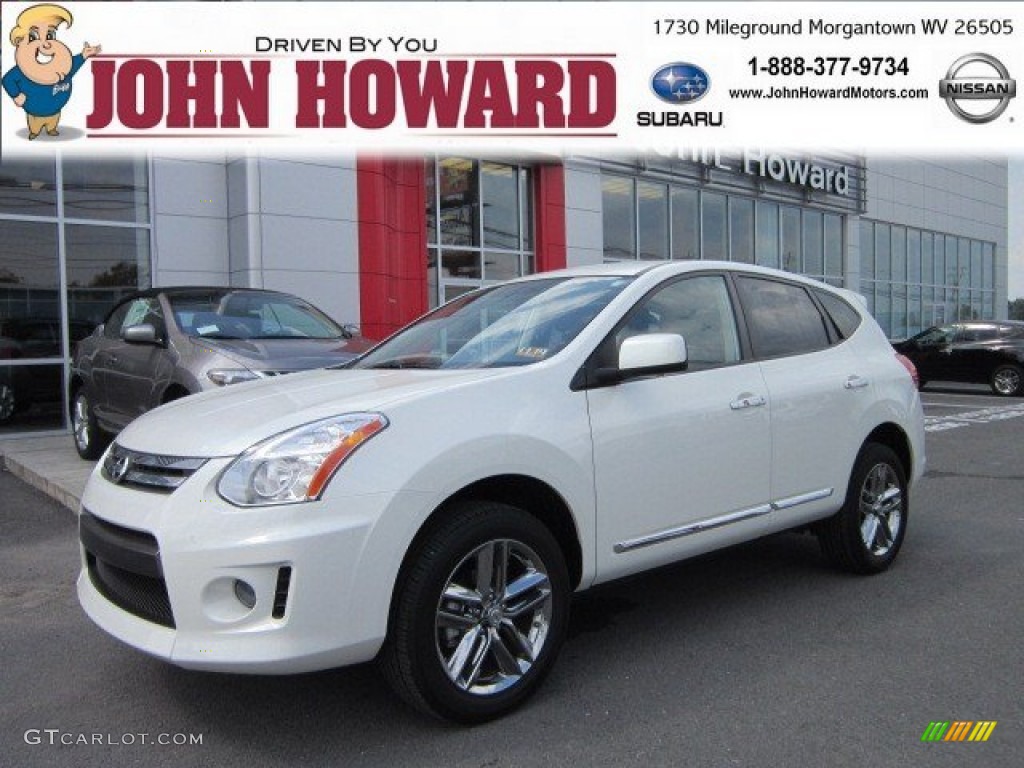2011 Rogue S AWD Krom Edition - Pearl White / Black photo #1