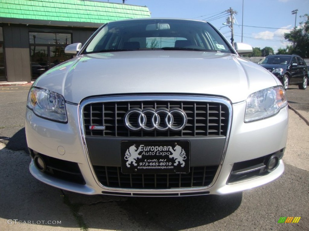 2008 A4 2.0T quattro S-Line Sedan - Light Silver Metallic / Black photo #9