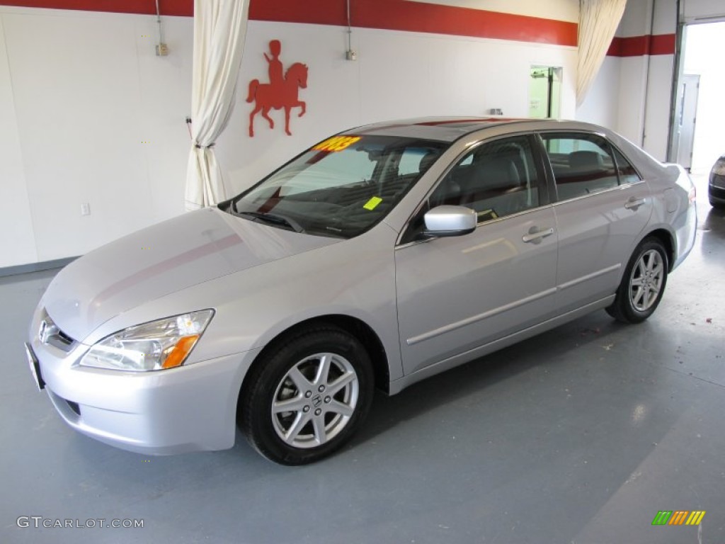 2004 Accord EX V6 Sedan - Satin Silver Metallic / Black photo #1