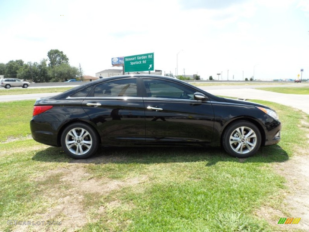 2011 Sonata Limited 2.0T - Midnight Black / Camel photo #2