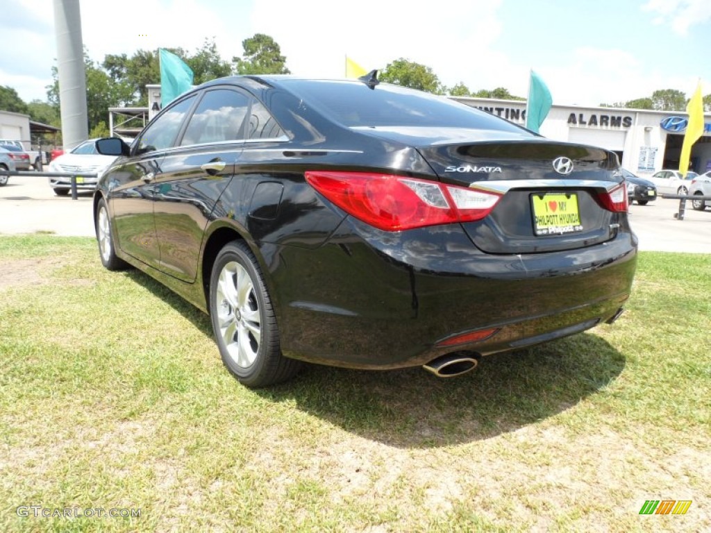 2011 Sonata Limited 2.0T - Midnight Black / Camel photo #5