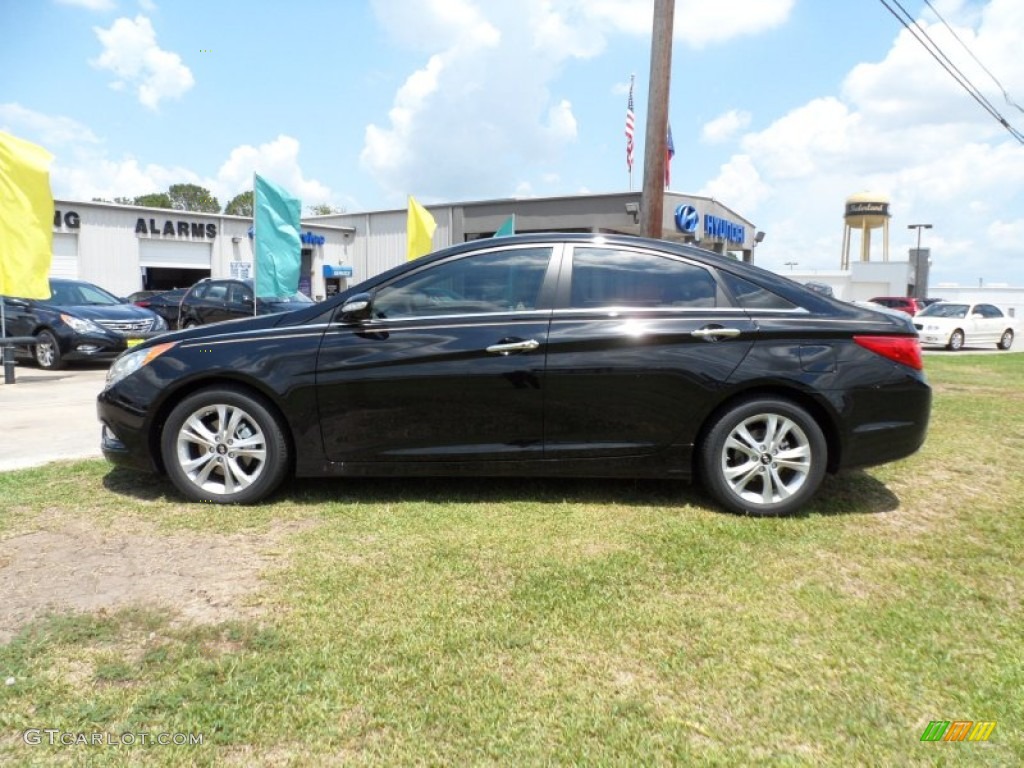 2011 Sonata Limited 2.0T - Midnight Black / Camel photo #6