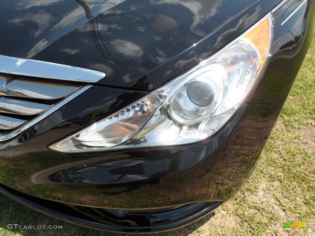 2011 Sonata Limited 2.0T - Midnight Black / Camel photo #9