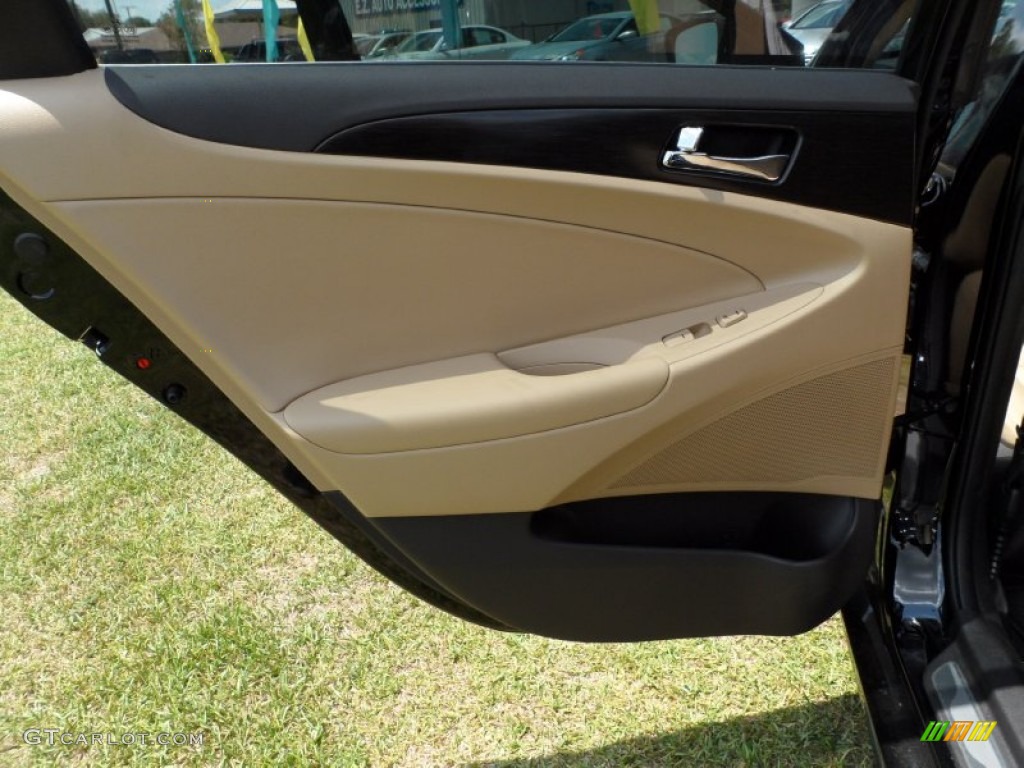 2011 Sonata Limited 2.0T - Midnight Black / Camel photo #21