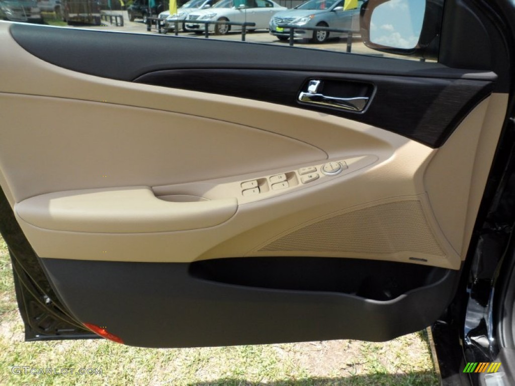2011 Sonata Limited 2.0T - Midnight Black / Camel photo #23