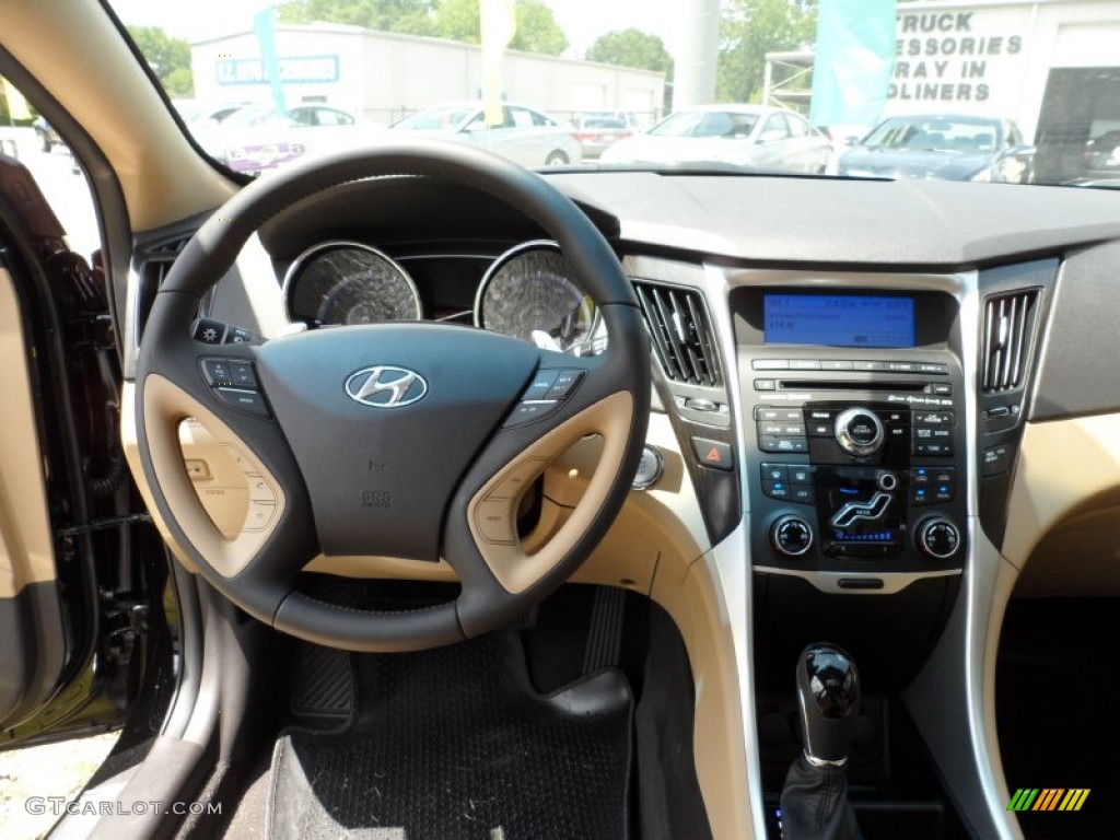 2011 Sonata Limited 2.0T - Midnight Black / Camel photo #28