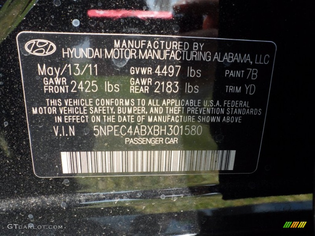 2011 Sonata Limited 2.0T - Midnight Black / Camel photo #40