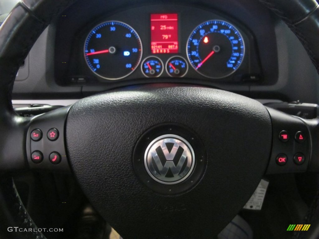 2009 Volkswagen Jetta TDI Sedan Art Grey Steering Wheel Photo #51093560