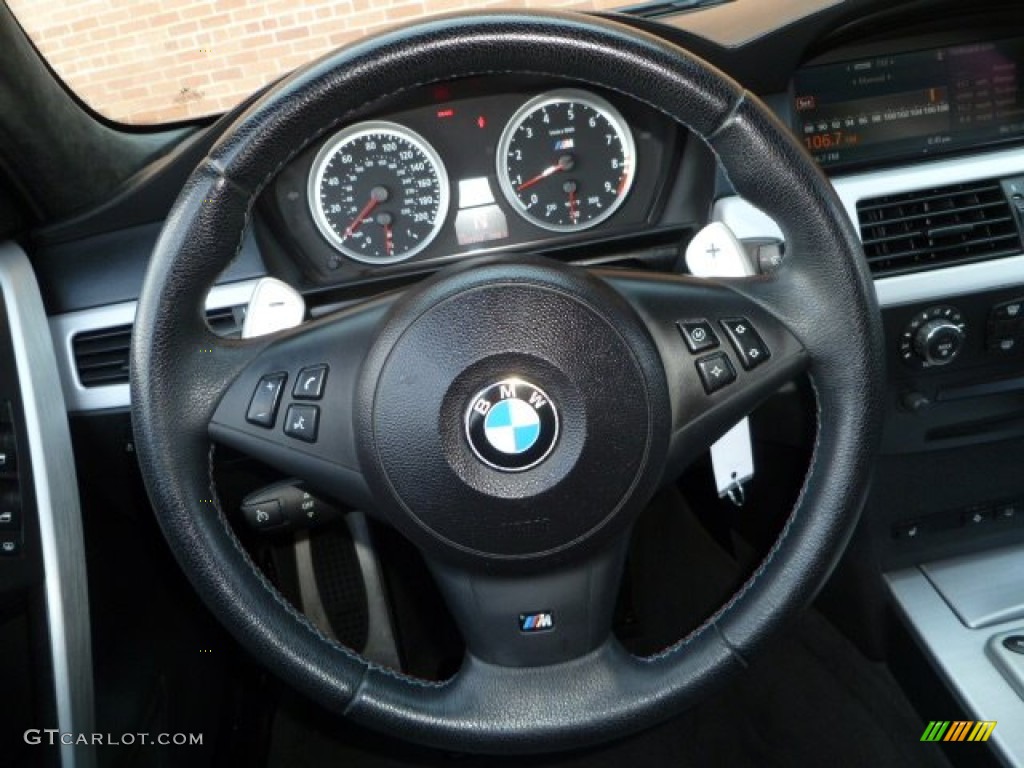 2006 BMW M5 Standard M5 Model Black Steering Wheel Photo #51093839