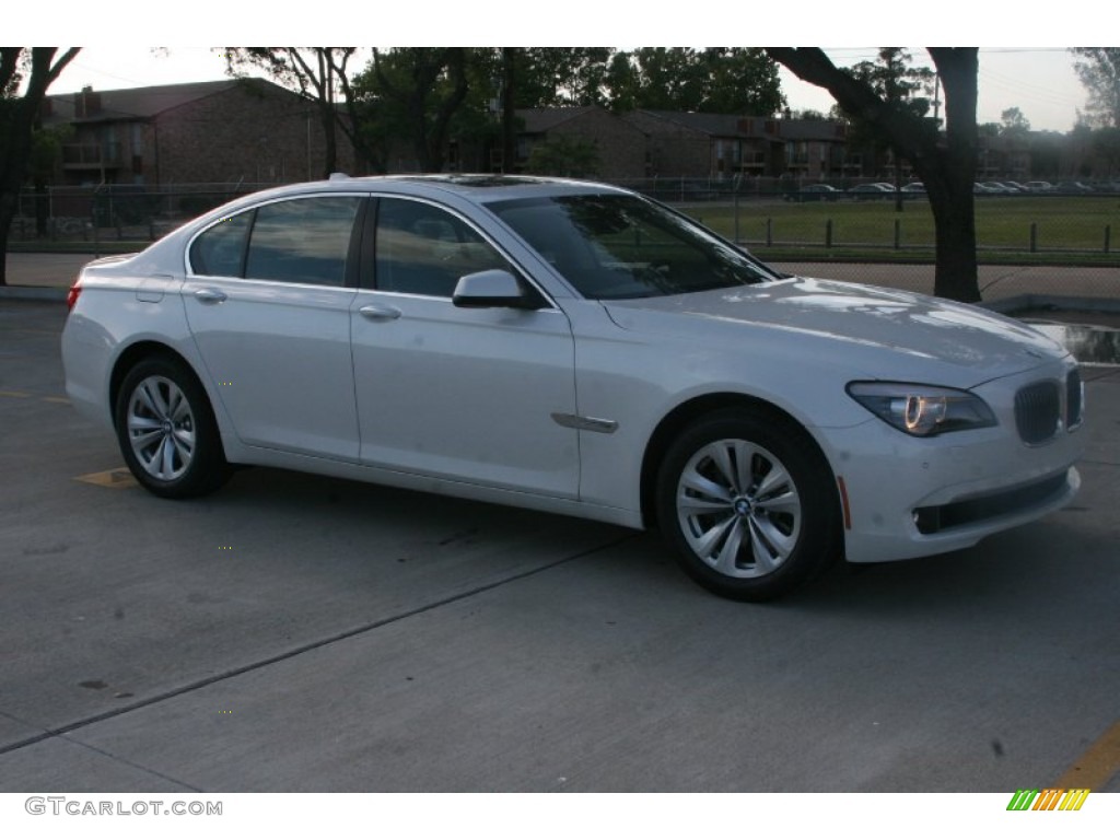 2012 7 Series 740i Sedan - Mineral White Metallic / Black photo #3