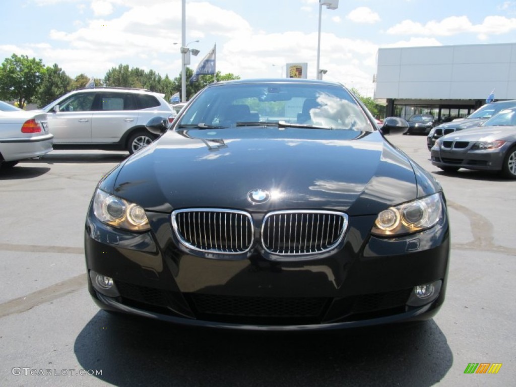 2008 3 Series 328i Coupe - Jet Black / Black photo #8