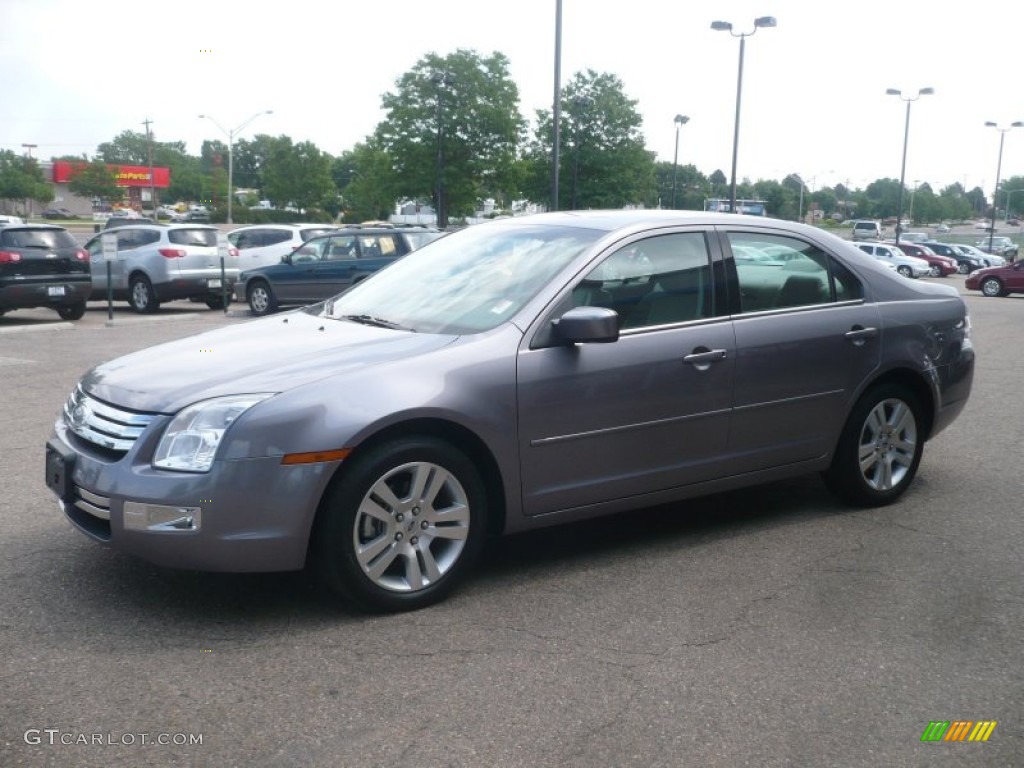 2007 Fusion SEL V6 - Tungsten Grey Metallic / Light Stone photo #2