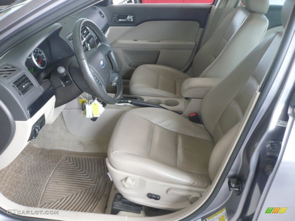 2007 Fusion SEL V6 - Tungsten Grey Metallic / Light Stone photo #9