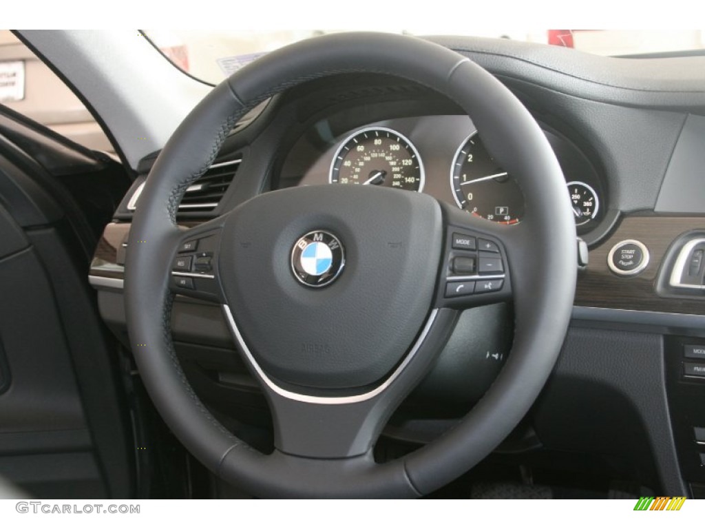 2012 BMW 7 Series 750Li Sedan Black Steering Wheel Photo #51094802
