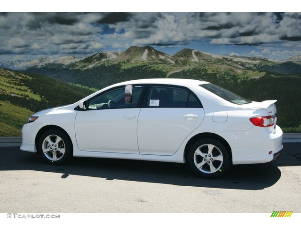 2011 Corolla S - Super White / Dark Charcoal photo #3