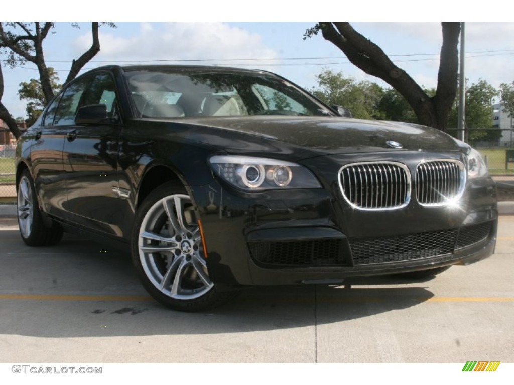 2012 7 Series 750i Sedan - Black Sapphire Metallic / Oyster/Black photo #1