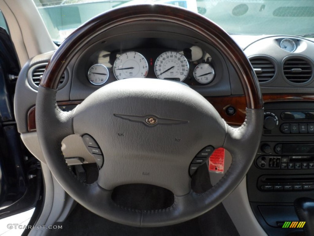 2002 Chrysler Concorde Limited Light Taupe Steering Wheel Photo #51097583