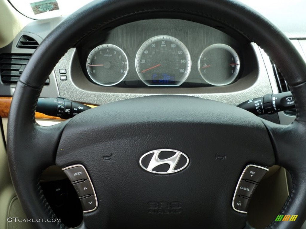 2010 Hyundai Sonata Limited Camel Steering Wheel Photo #51099062