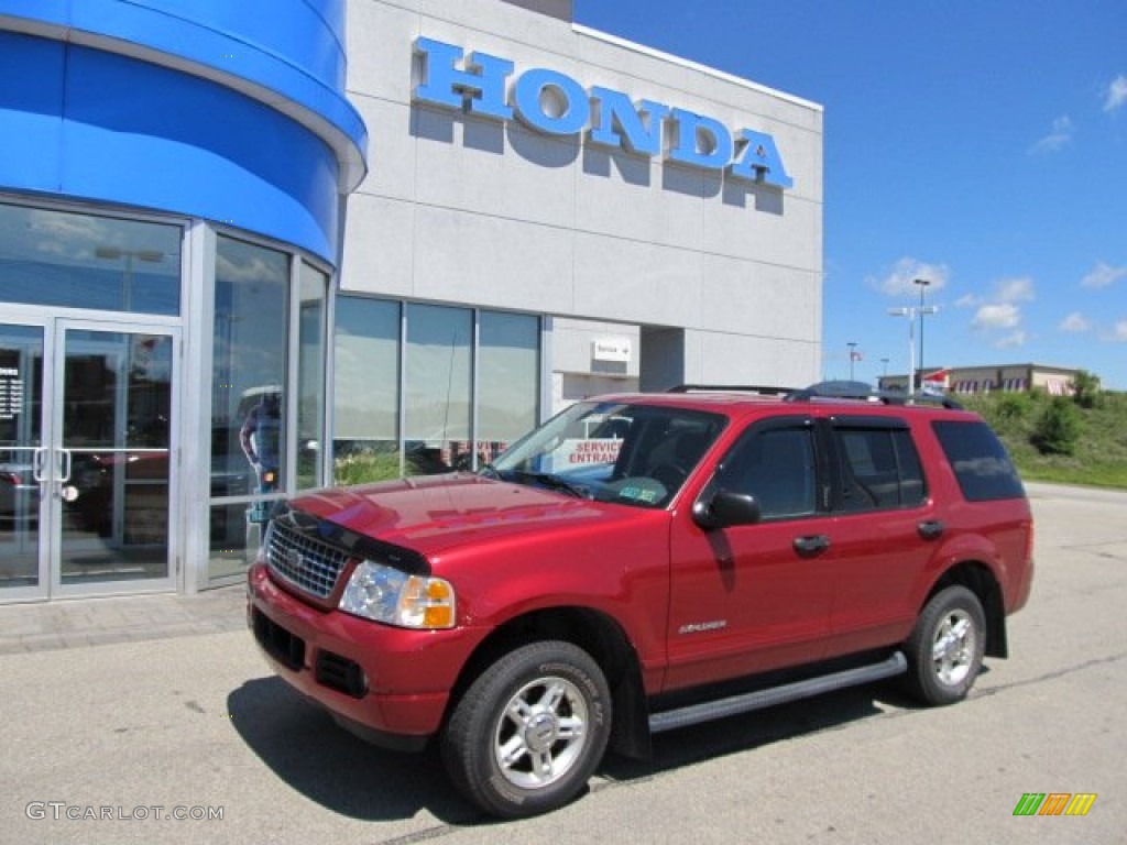 2004 Explorer XLT 4x4 - Redfire Metallic / Graphite photo #1