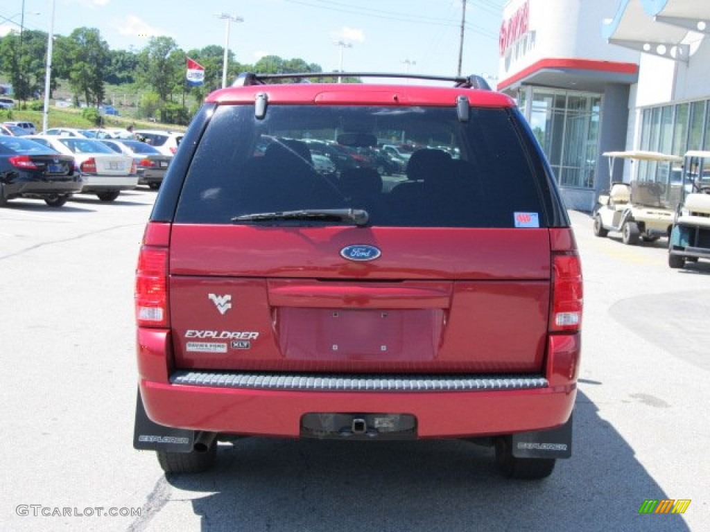 2004 Explorer XLT 4x4 - Redfire Metallic / Graphite photo #5