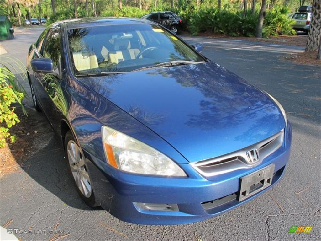 2006 Accord EX V6 Coupe - Sapphire Blue Pearl / Ivory photo #1