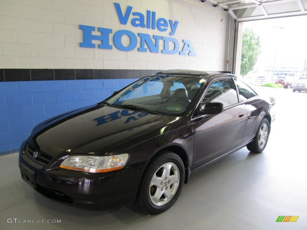 1999 Accord EX V6 Coupe - Flamenco Black Pearl / Charcoal photo #1
