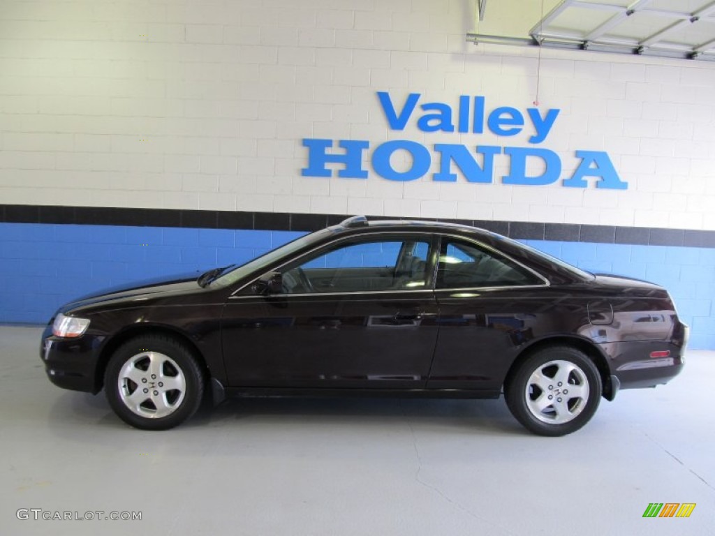 1999 Accord EX V6 Coupe - Flamenco Black Pearl / Charcoal photo #2