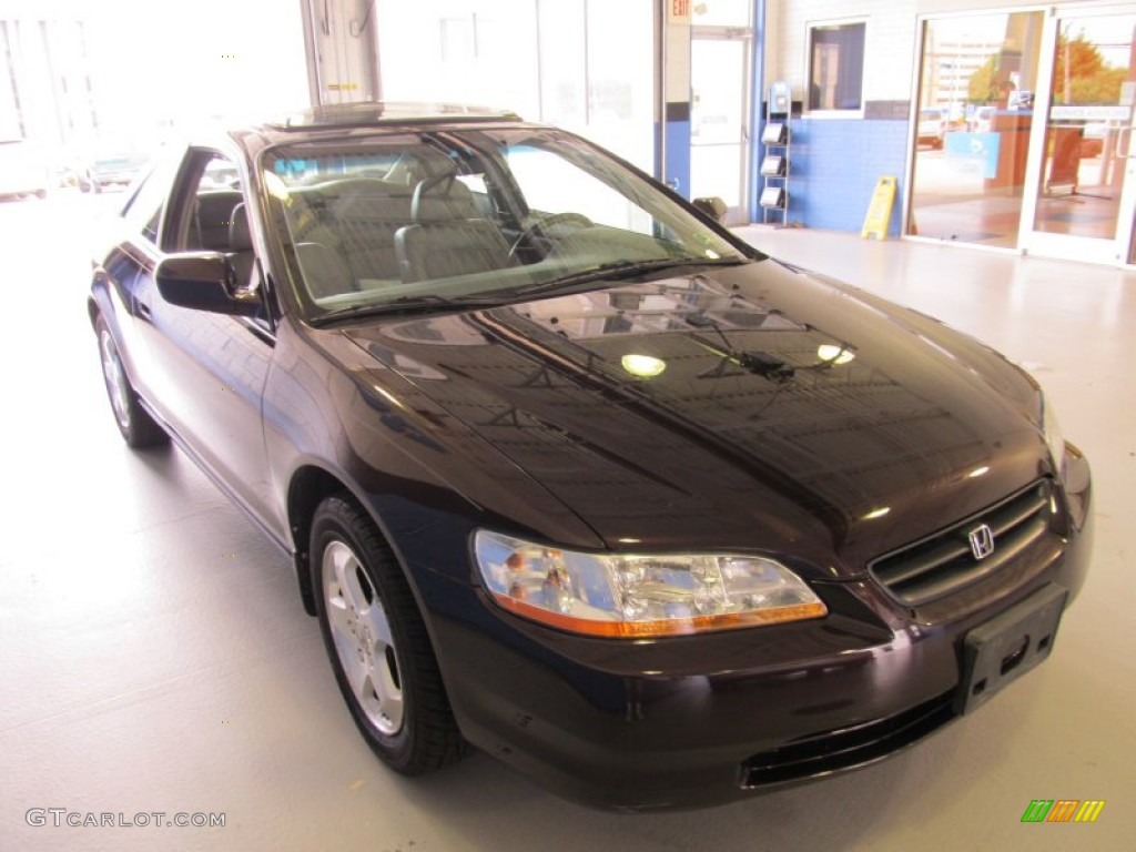 1999 Accord EX V6 Coupe - Flamenco Black Pearl / Charcoal photo #5
